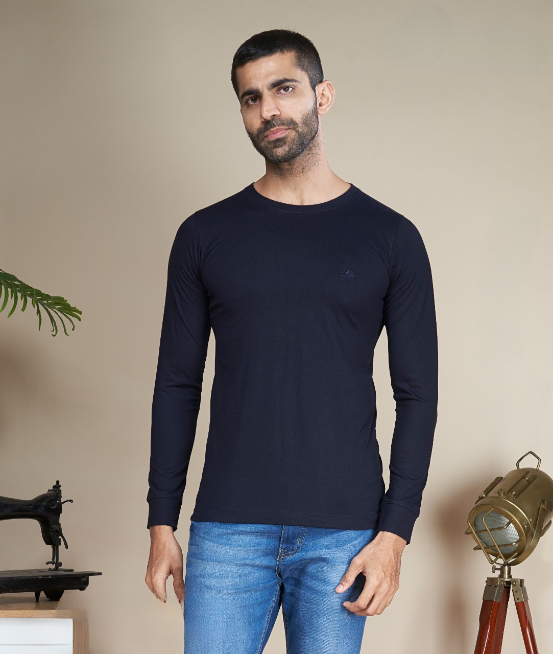 Buy plain cotton mens full sleeves t-shirt pack of 2 combo from Gogirgit™